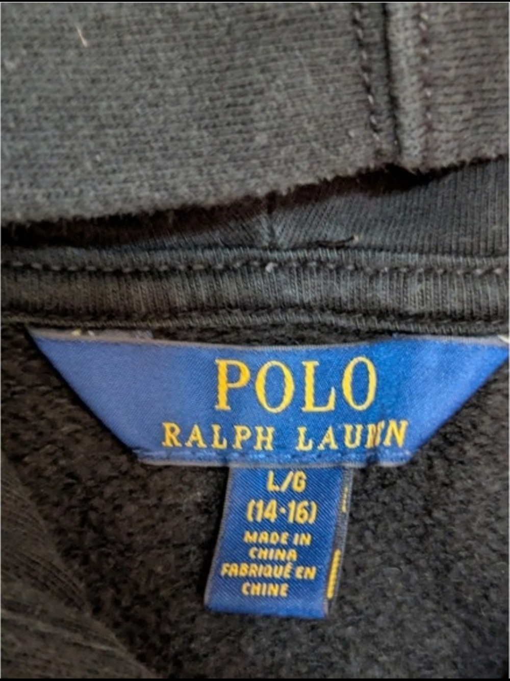 Polo by Ralph Lauren Black Kids Zip Hoodie with Red Pony - Picture 3 of 4